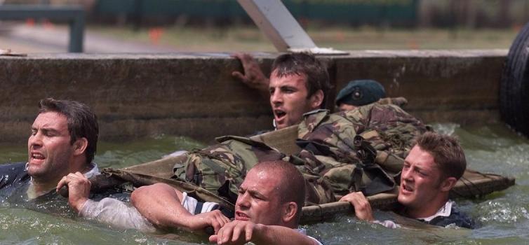 England trained with the Marines shortly before the 1999 Rugby World Cup