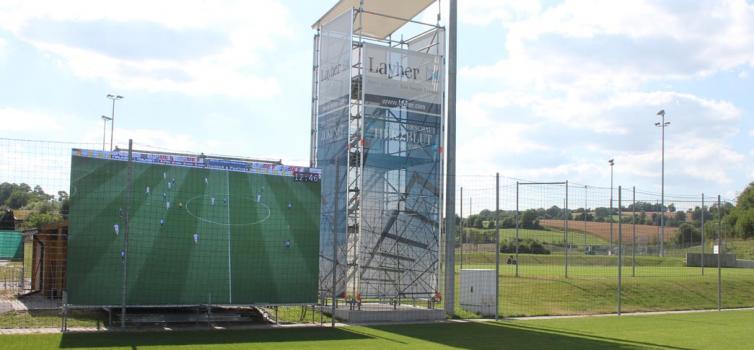 Nagelsmann was able to control the footage on the screen using an iPad