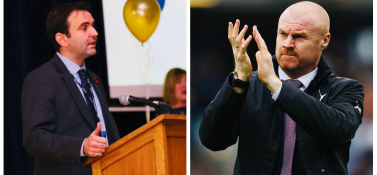 Phil Denton (left) and Sean Dyche, who was interviewed for his book 