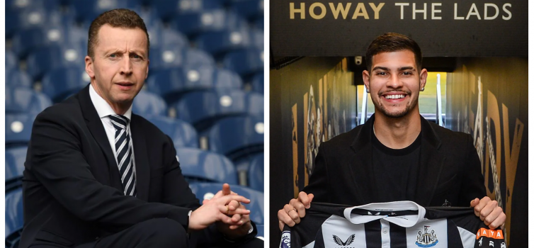 Nick Hammond (left) helped with five January signings including Bruno Guimarães (right)