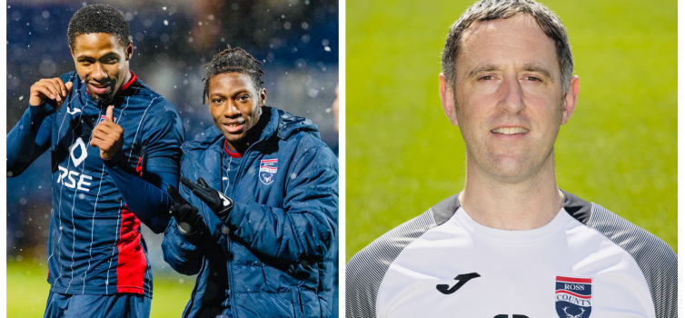 Left: Ross County players Kayne Ramsay and Joseph Hungbo. Right: Enda Barron.