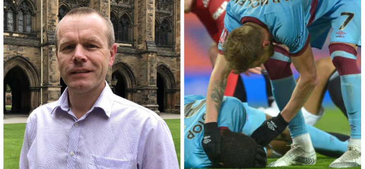 Dr Willie Stewart (left) and Issa Diop, English football's first concussion sub (right)