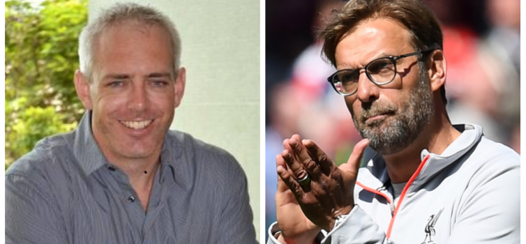 Australian sports scientist Tim Gabbett and Liverpool manager Jurgen Klopp