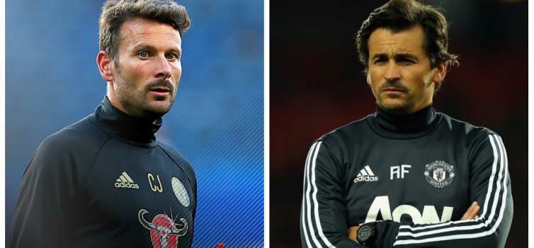 Chris Jone (left) exited Chelsea after 12 years, while Rui Faria stepped down as Man Utd assistant 