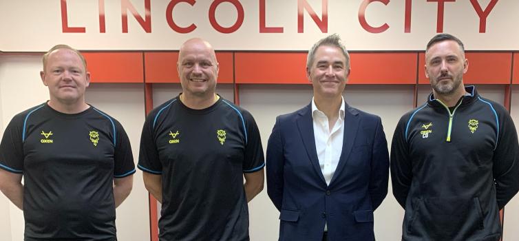 Left to right: Marc Tracy (Chief Scout and Loans Manager), Jon Pepper (Academy and Women’s Technical Director), Jason Futers (Chief Growth & Innovation Officer) and  Calum Oakenfold (Head of Academy)