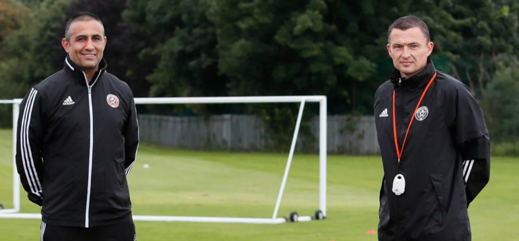 Heckingbottom (right) with Academy Manager Jack Lester