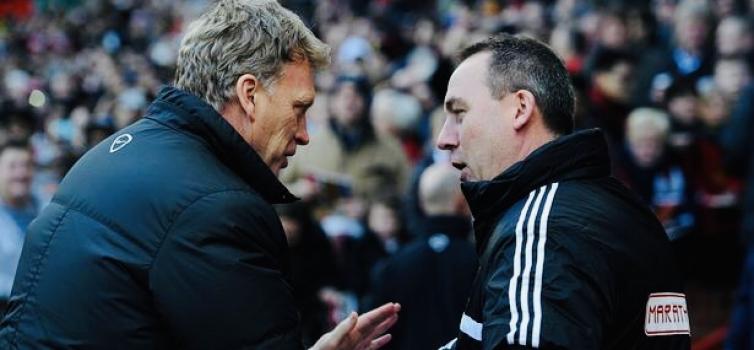 Moyes went head to head with Meulensteen when Fulham visited Old Trafford in February 2014