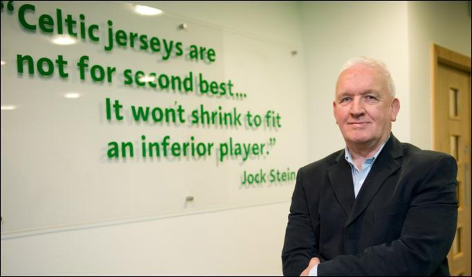 John Clark, one of the Lisbon Lions, alongside Jock Stein's famous quote