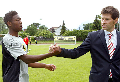 Andreas Heraf with David Alaba