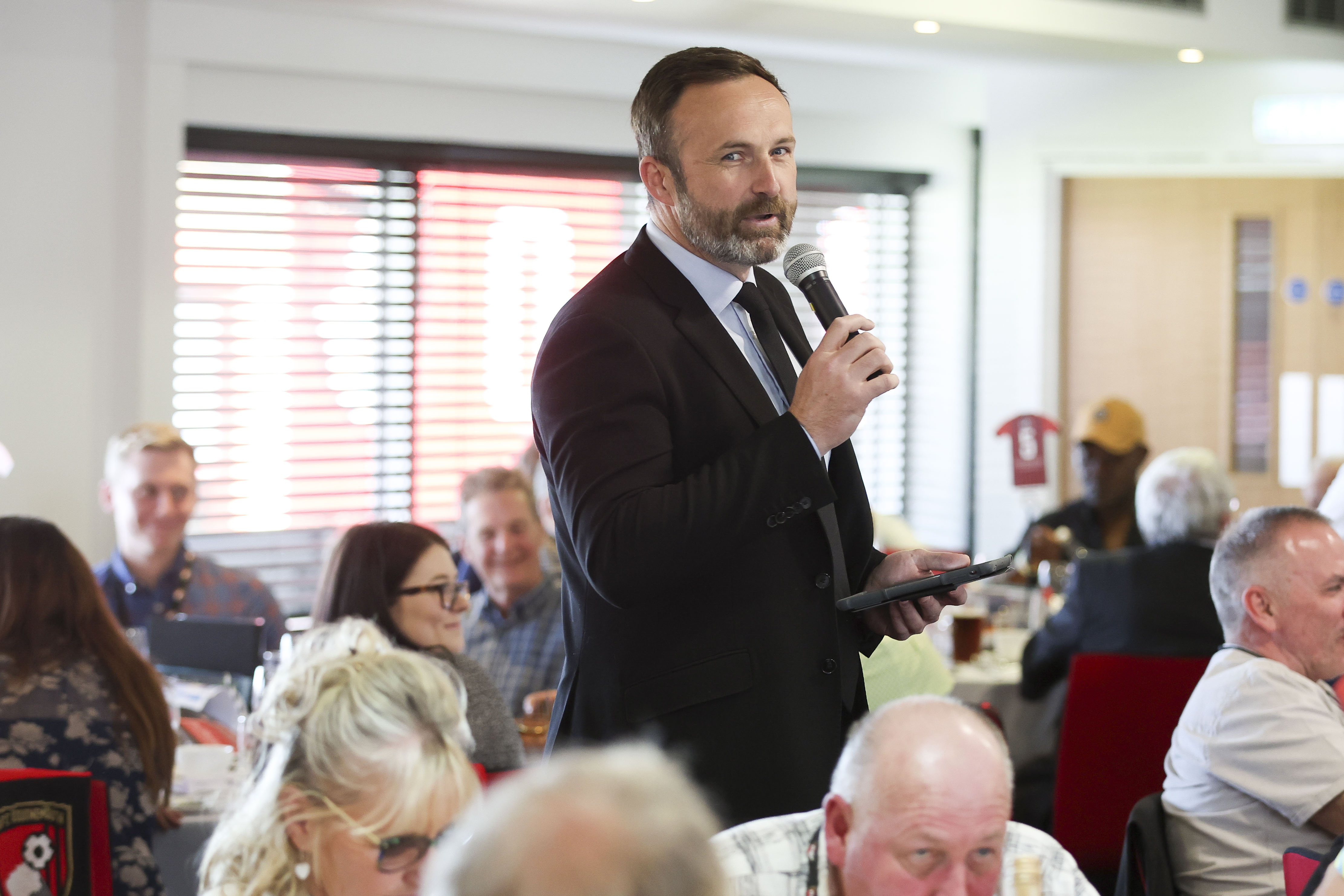 Glass working as a matchday host at Bournemouth 